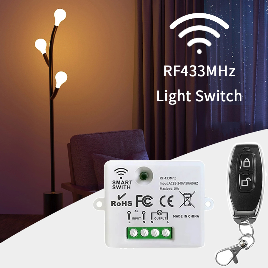 Smart Home Matter - RF 433MHz Wireless Remote Control Switch