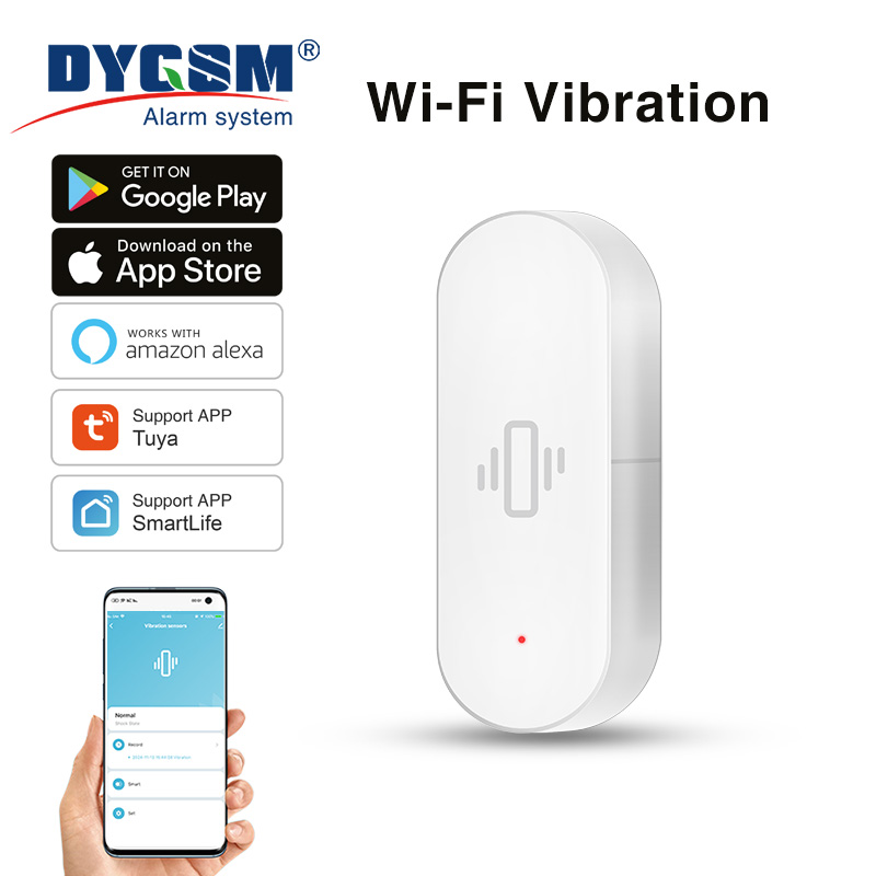 Smart Home Gadgets - Tuya WiFi Vibration Sensor, Sensitive Detection,