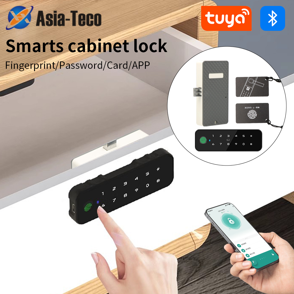 Smart Home Key - Tuya Bluetooth Smart Wood Cabinet Fingerprint