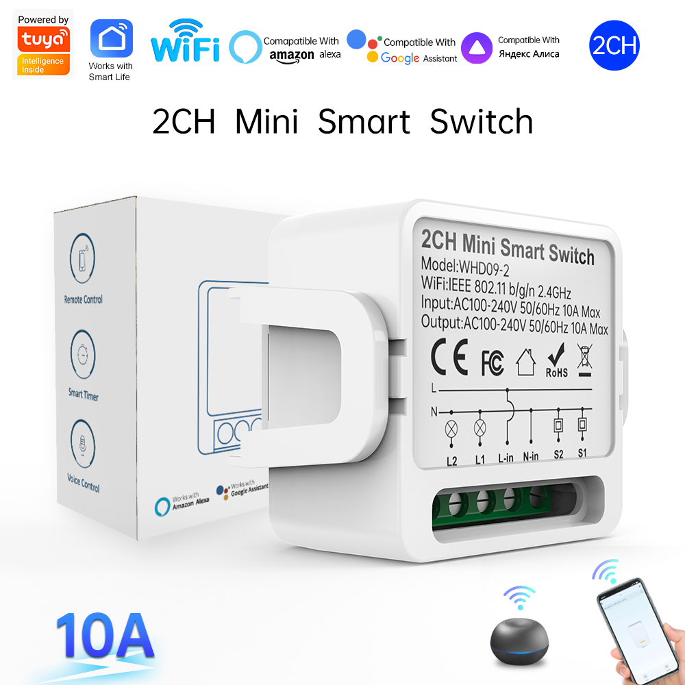 Smart Home Matter - 2 Way Tuya Smart Switch 2Gang