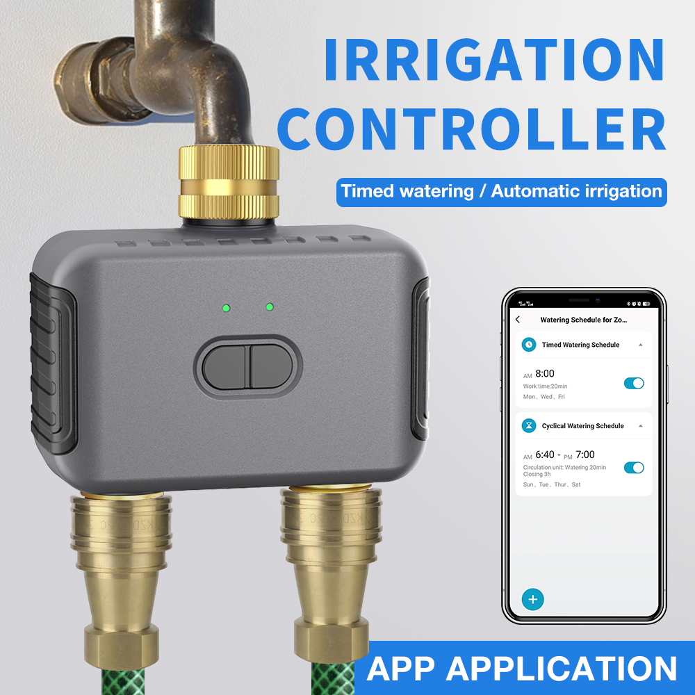 Smart Home Matter - Tuya 2 Zone Watering Timer Garden