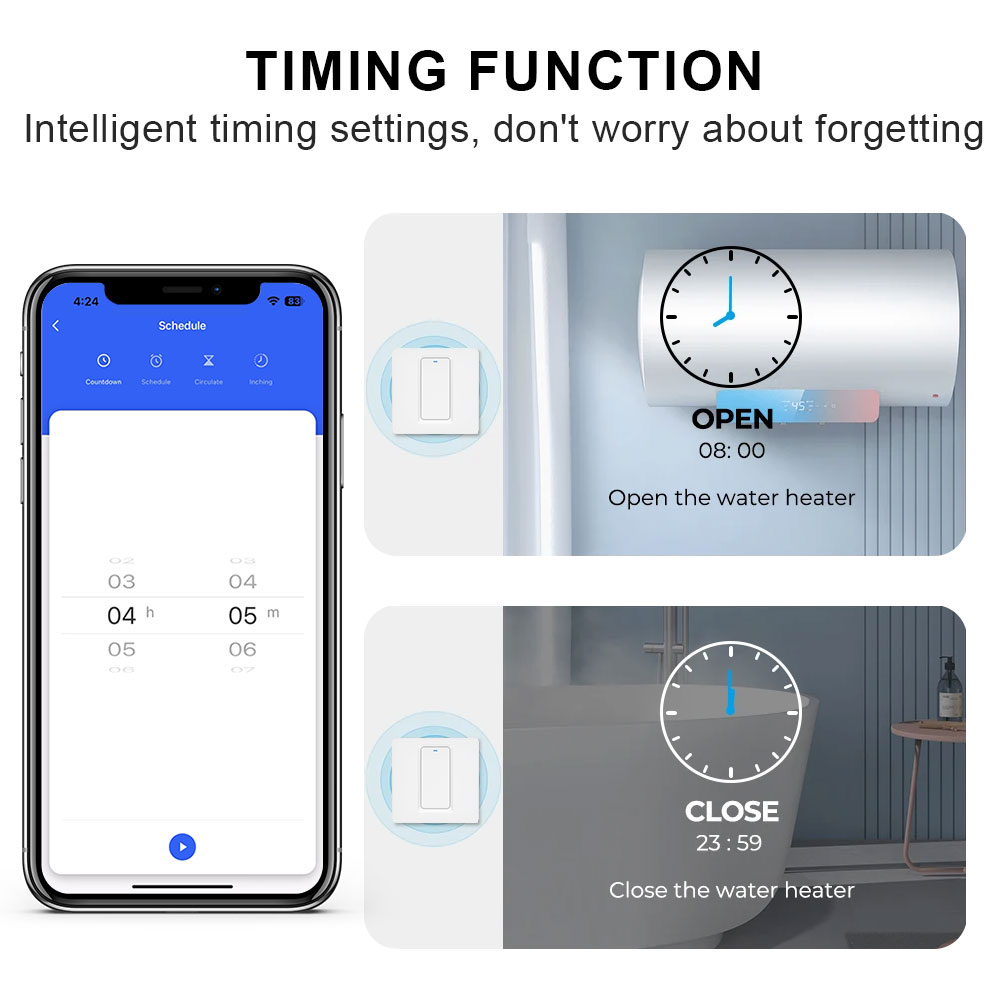 Smart Water Heater Switch/WiFi - đánh giá và giá Smart Home Matter