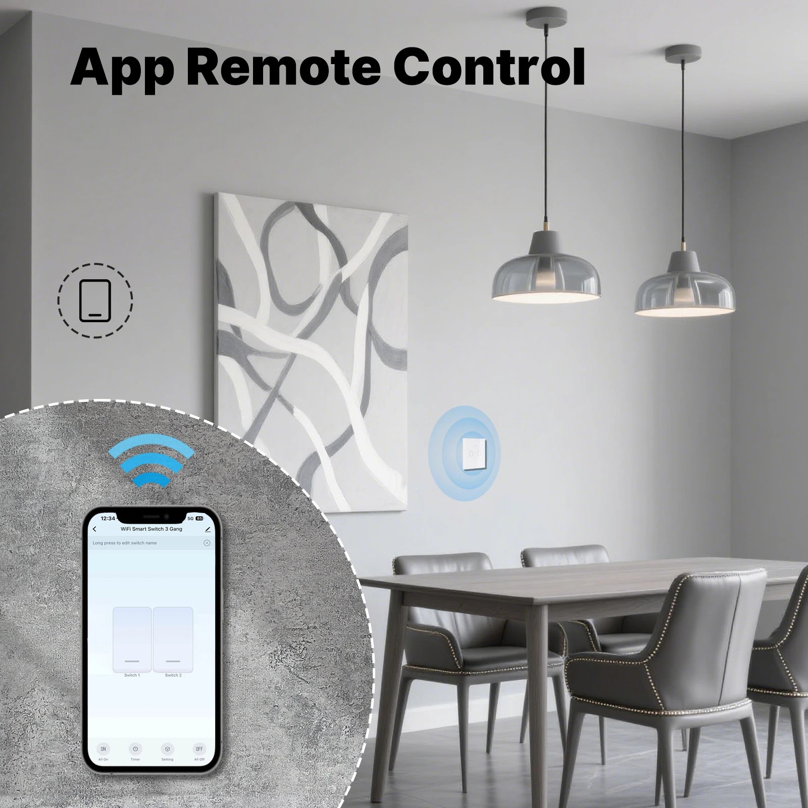 MOES WiFi+RF433 Smart Touch Sw - đánh giá và giá Smart Home Design