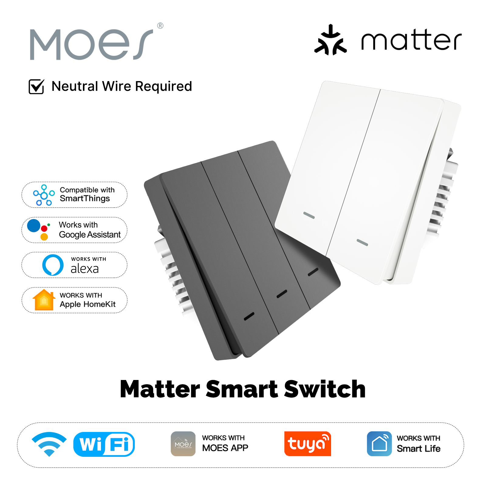 MOES Matter Tuya WiFi Smart Li - đánh giá và giá Smart Home Matter