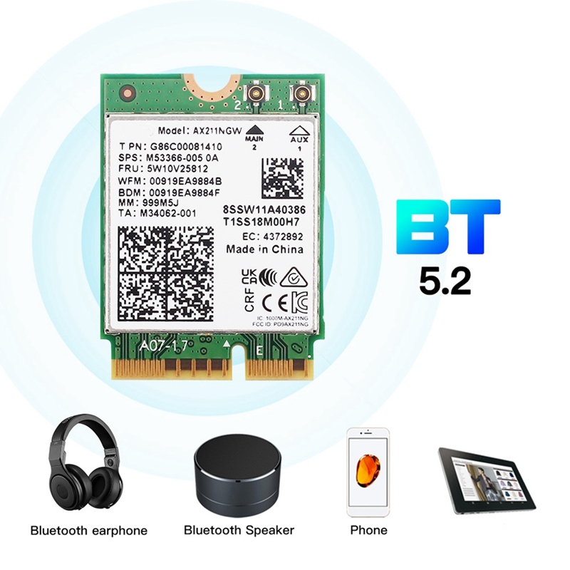 AX211NGW+Dual Antenna WiFi 6E  - đánh giá và giá Smart Home Key