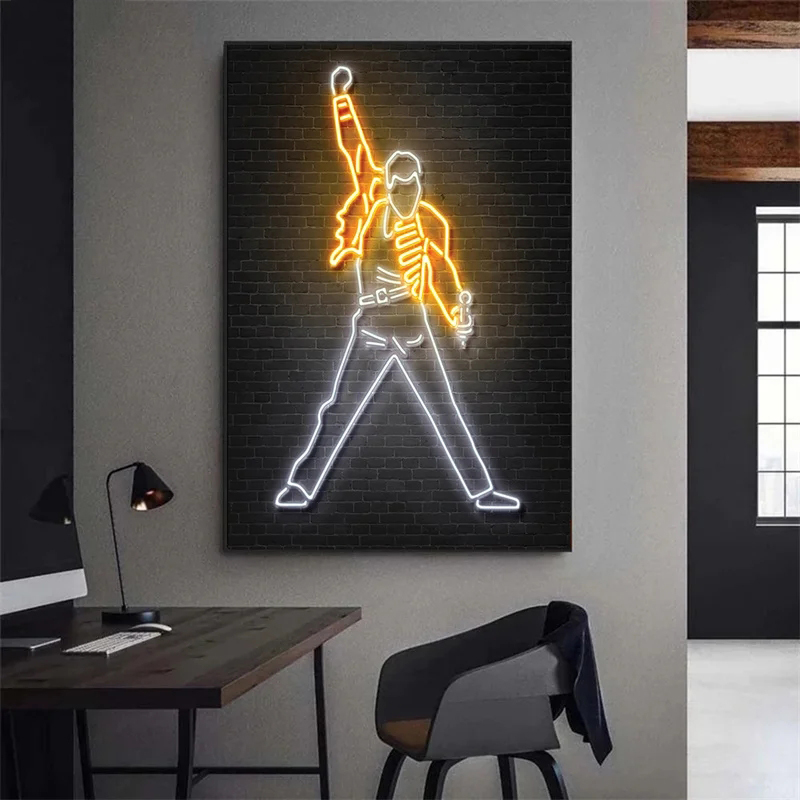 Abstract Neon Rapper Star Post - đánh giá và giá Smart Home Room