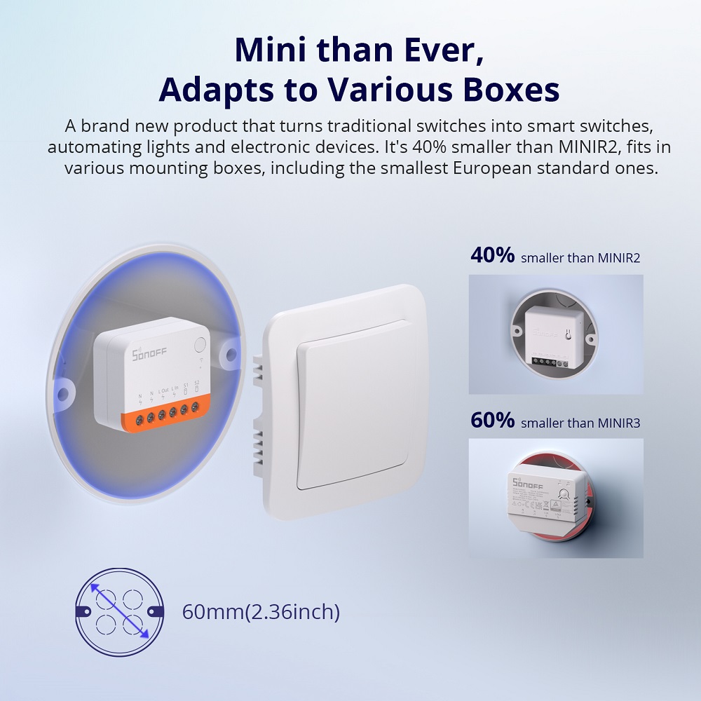 Sonoff Mini R4 Extreme Wifi Sm - đánh giá và giá Smart Home Matter