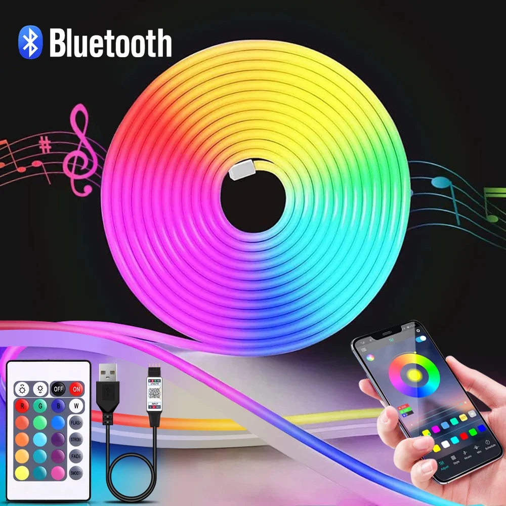 1-5m RGB LED Neon Strip Light  - đánh giá và giá Smart Home Room